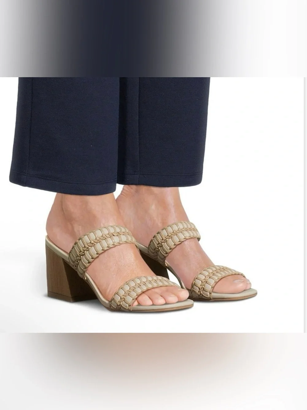 Time and Tru Women's Woven Double Band Sandals Size 11 - Picture 2 of 8